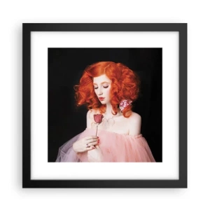 Poster in een zwarte lijst - In barokstijl - 30x30 cm
