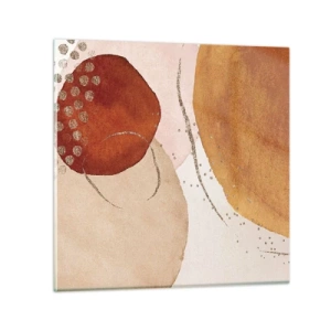 Schilderen op glas - Rondheid en beweging - 40x40 cm