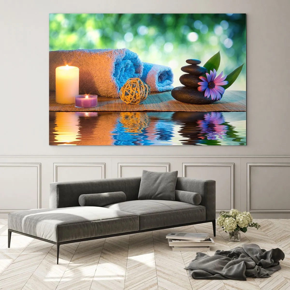 Schilderen op glas - Tijd voor het lichaam - 120x80 cm