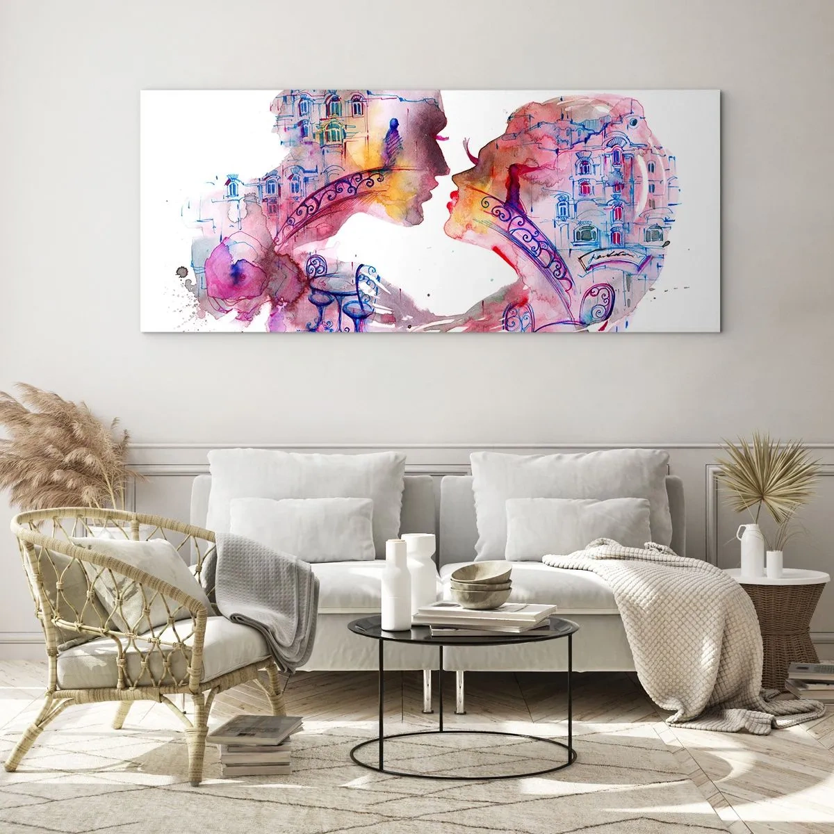 Schilderen op glas - De geheime brug van zuchten - 120x50 cm