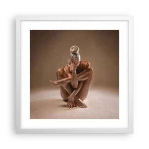 Poster in een witte lijst - De eenheid van lichaam en geest - 40x40 cm