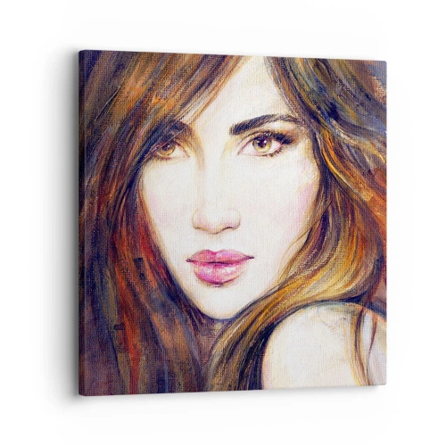 Schilderen op canvas - Een dubbeltje voor je gedachten - 30x30 cm