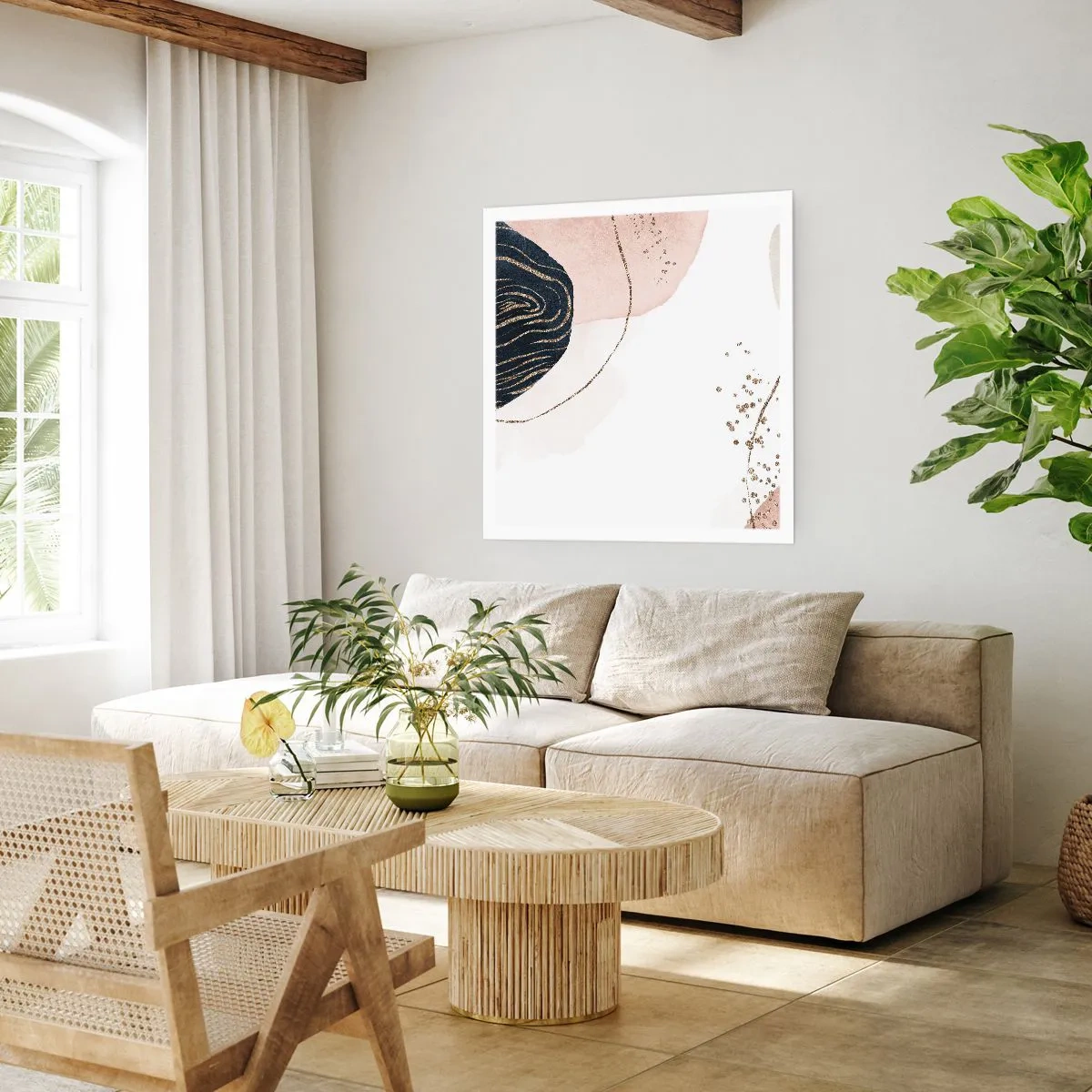 Poster - Alles vloeit - 60x60 cm