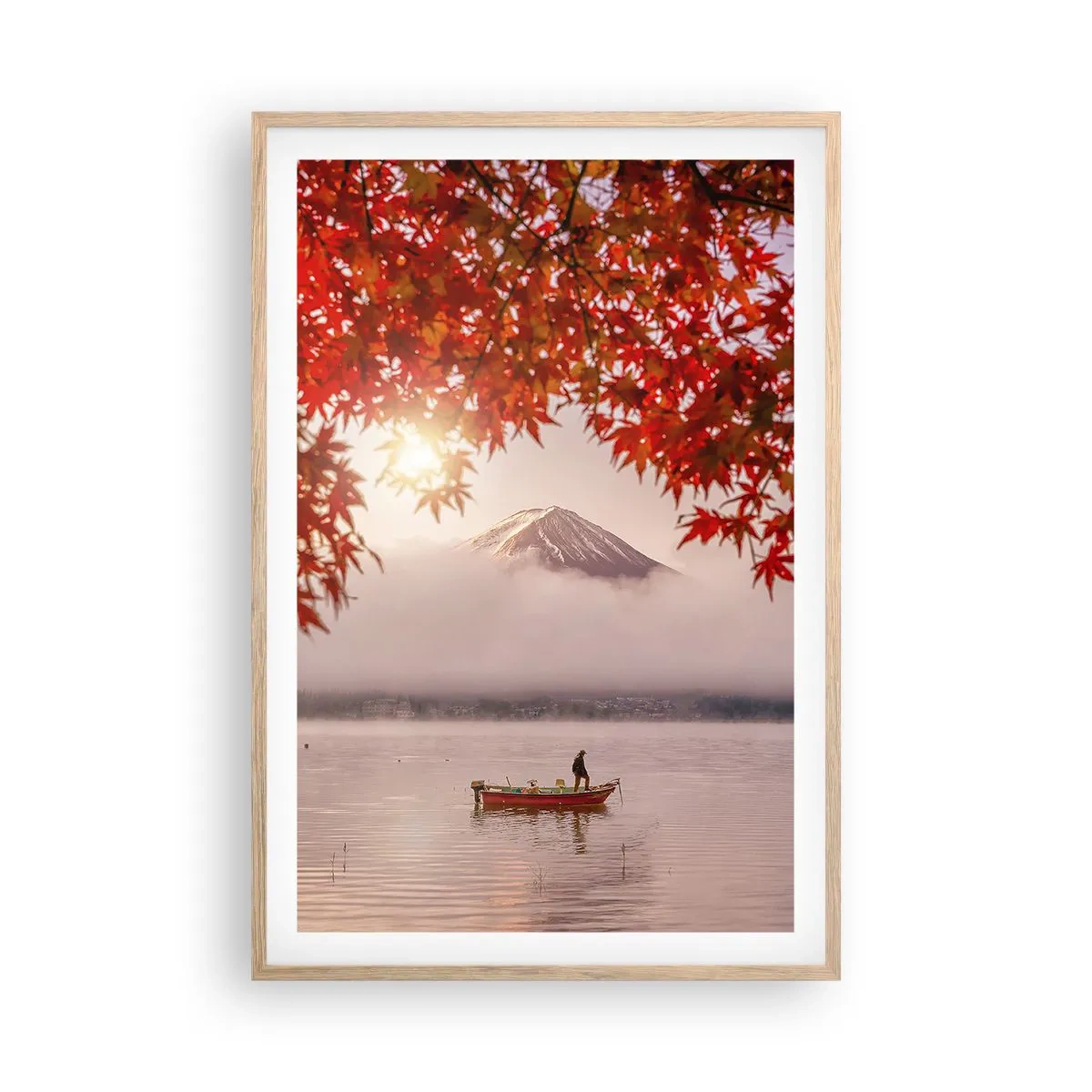 Een poster in een licht eiken lijst - In het Japanse klimaat - 61x91 cm