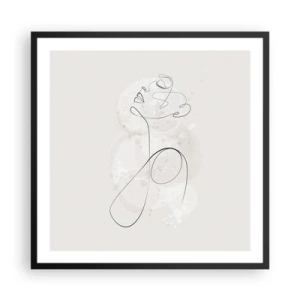 Poster in een zwarte lijst - De spiraal van schoonheid - 60x60 cm