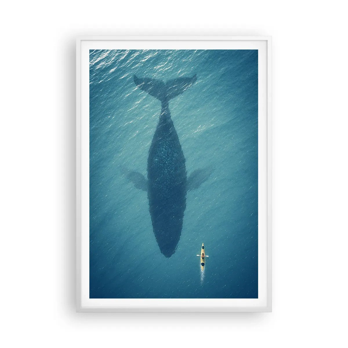 Poster in een witte lijst - Ontmoeting aan de oceaan - 70x100 cm