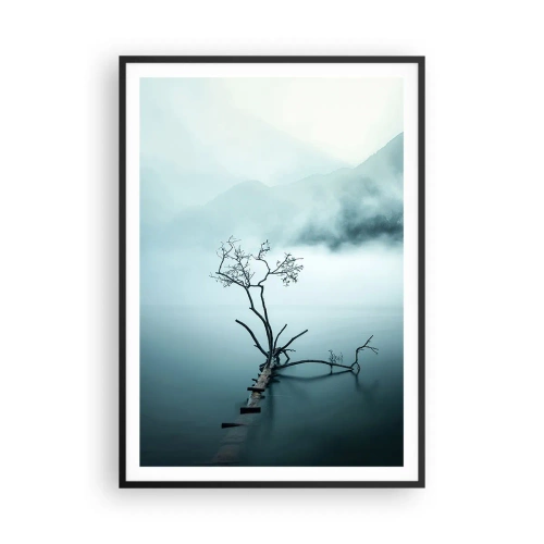 Poster in een zwarte lijst - Van water en mist - 70x100 cm