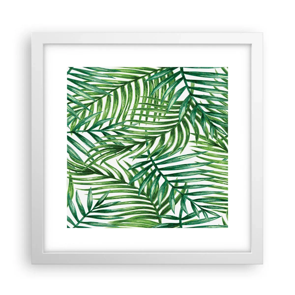 Poster in een witte lijst - Onder de groene luifel - 30x30 cm