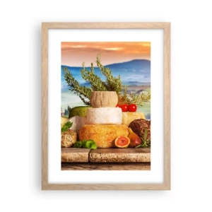 Een poster in een licht eiken lijst - De Italiaanse levensvreugde - 30x40 cm