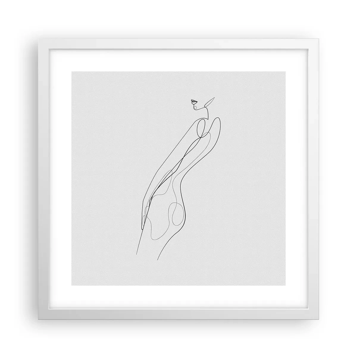 Poster in een witte lijst - Gewoon een belofte - 40x40 cm