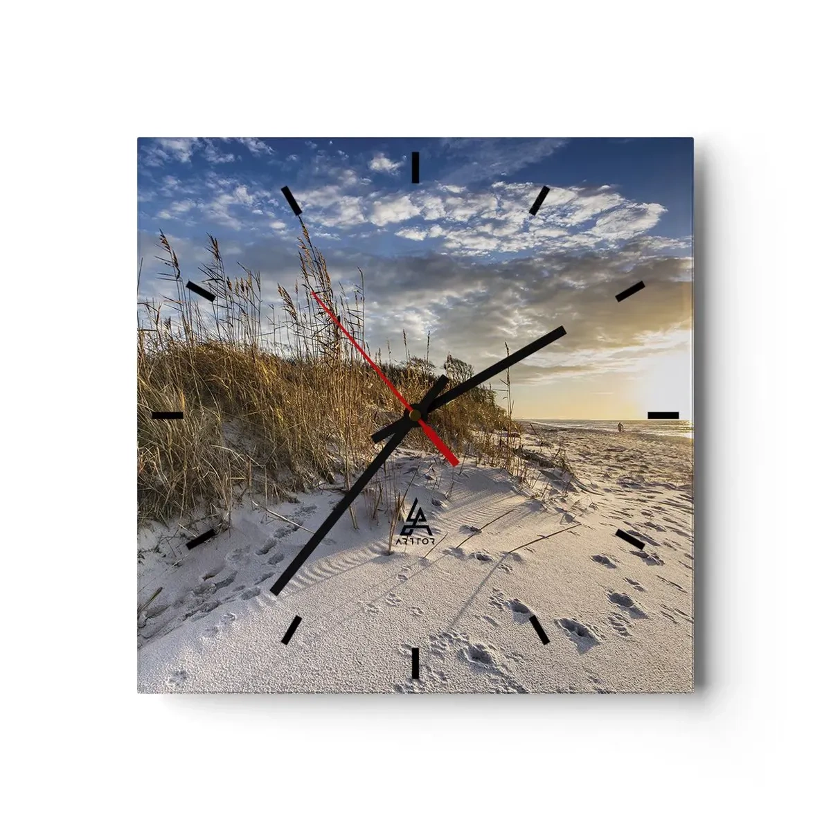 Wandklok - Klok - Een uitnodiging voor een wandeling - 30x30 cm