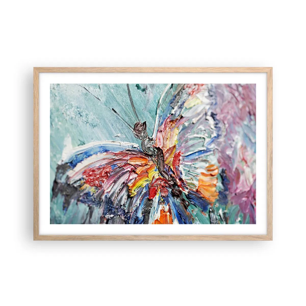Een poster in een licht eiken lijst - Geschilderd door de natuur - 70x50 cm