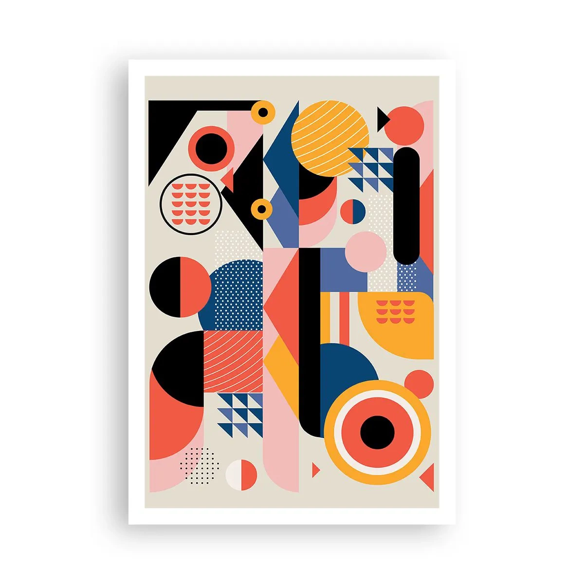 Poster - Compositie: speel rond - 70x100 cm