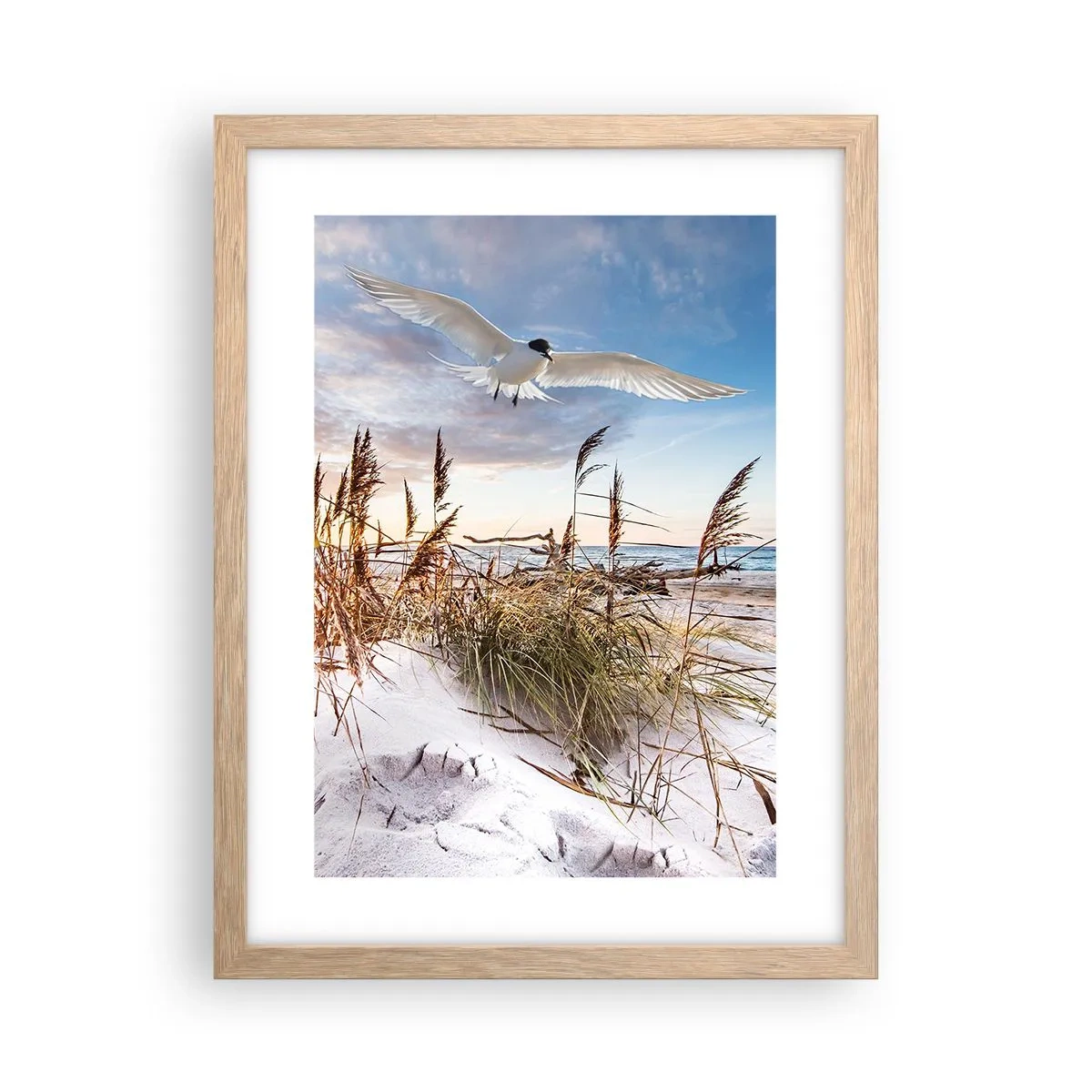 Een poster in een licht eiken lijst - Wind uit zee - 30x40 cm
