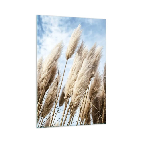 Schilderen op glas - Zonnige en winderige streling - 80x120 cm