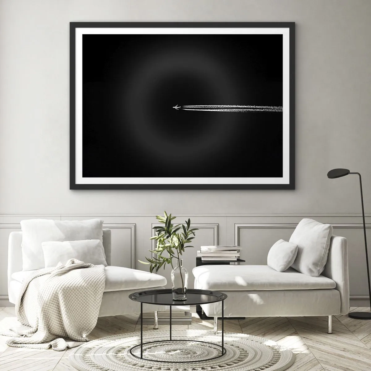 Poster in een zwarte lijst - Naar een andere dimensie - 91x61 cm