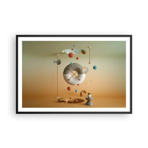 Poster in een zwarte lijst - Er kan van alles gebeuren - 91x61 cm