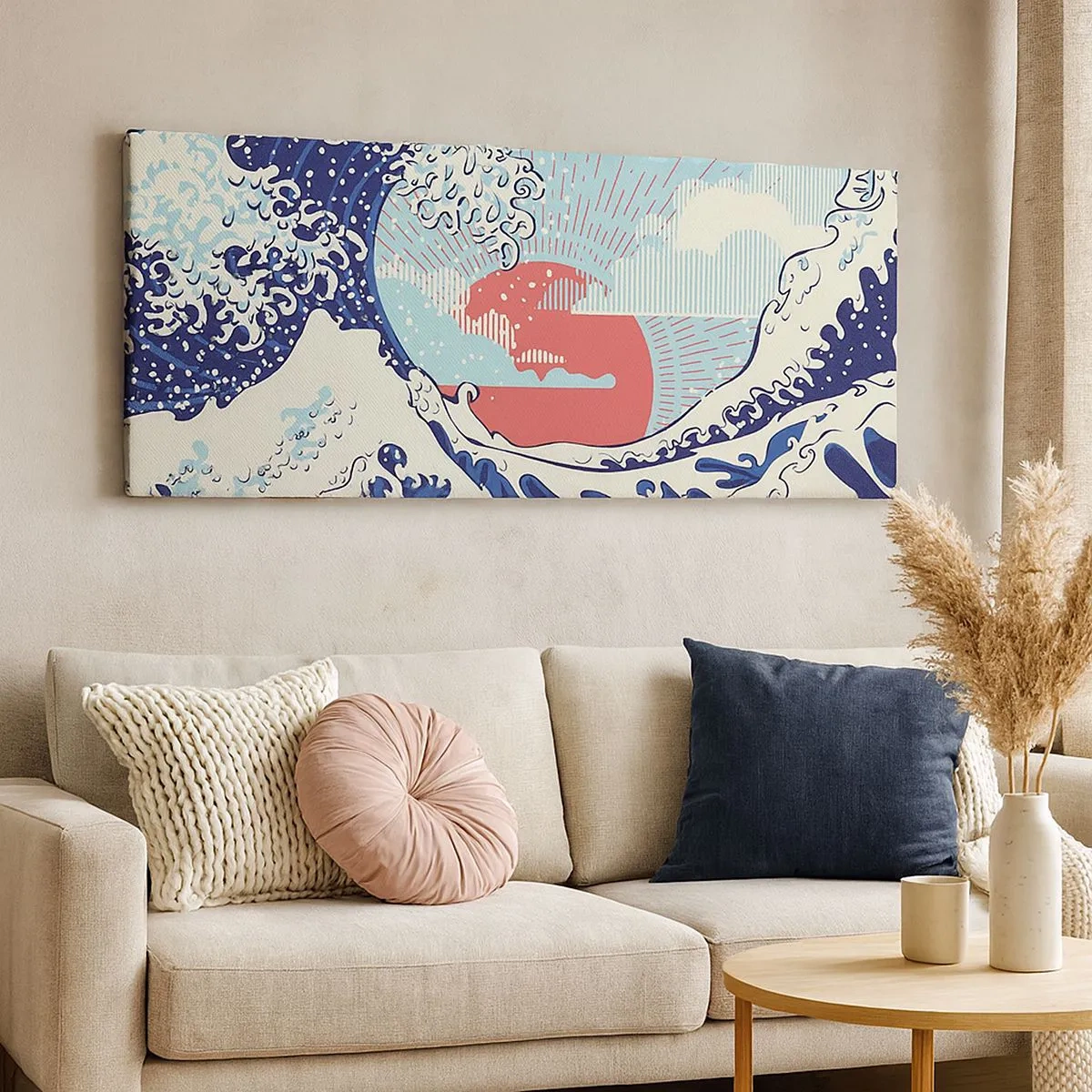Schilderen op canvas - Van Japanse inspiratie - 100x40 cm