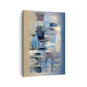 Schilderen op canvas - Blauwe constructie - 50x70 cm