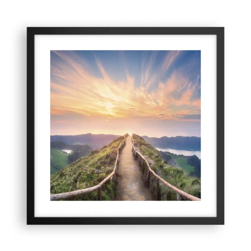 Poster in een zwarte lijst - Dicht bij de hemel - 40x40 cm