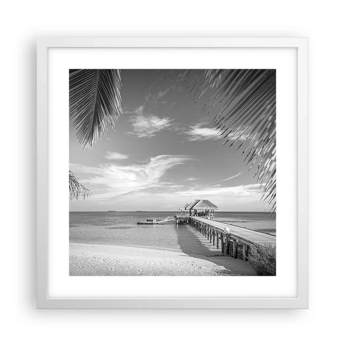 Poster in een witte lijst - Herinnering of droom? - 40x40 cm