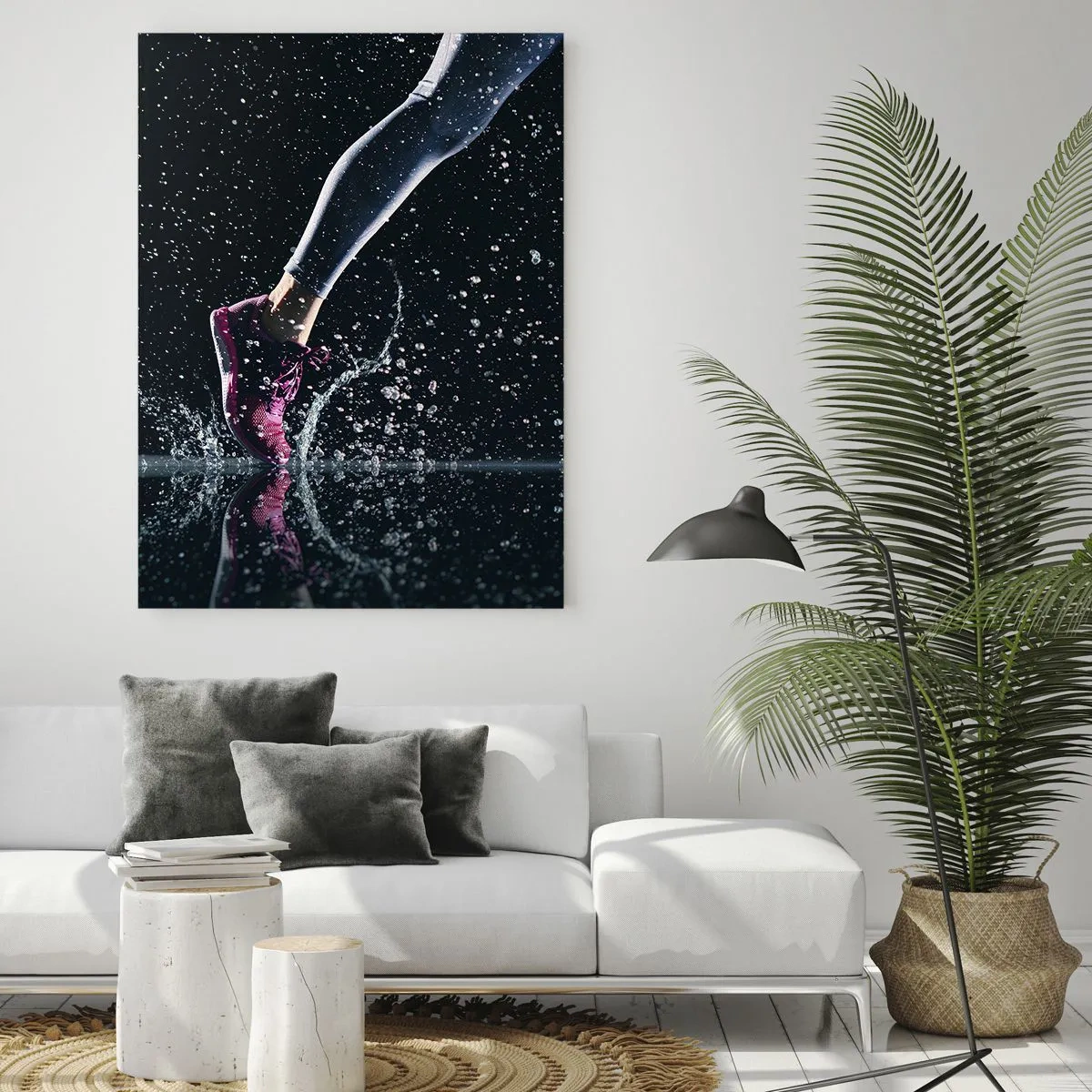 Schilderen op glas - Hoeveel kracht in de benen - 50x70 cm