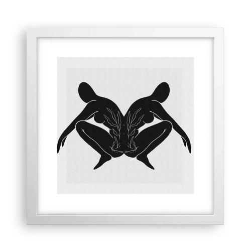 Poster in een witte lijst - Een gemeenschappelijke ziel - 30x30 cm