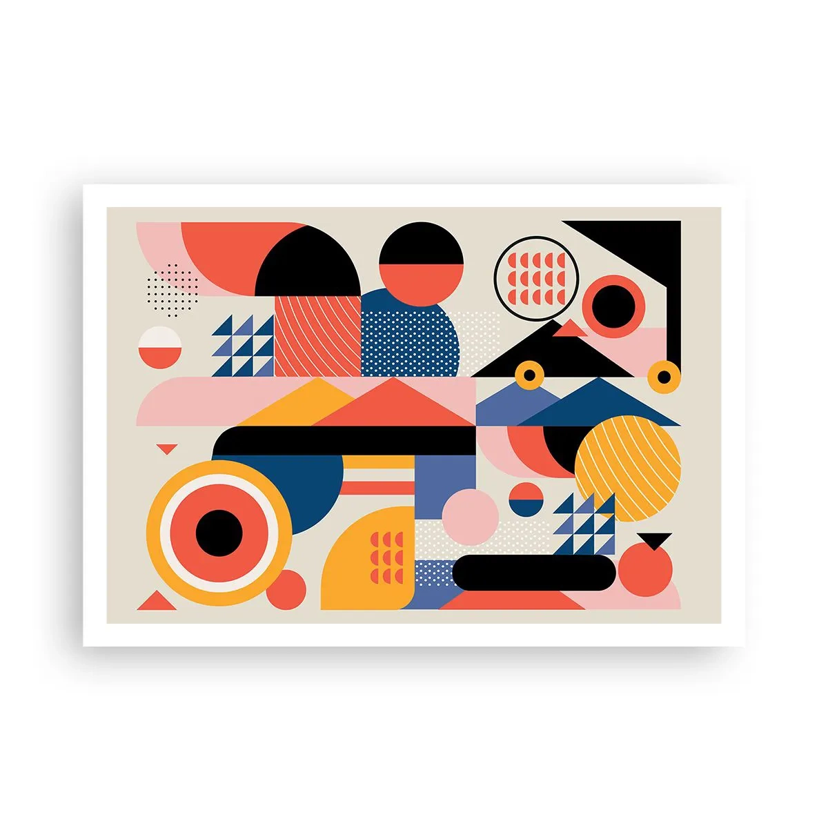 Poster - Compositie: speel rond - 100x70 cm