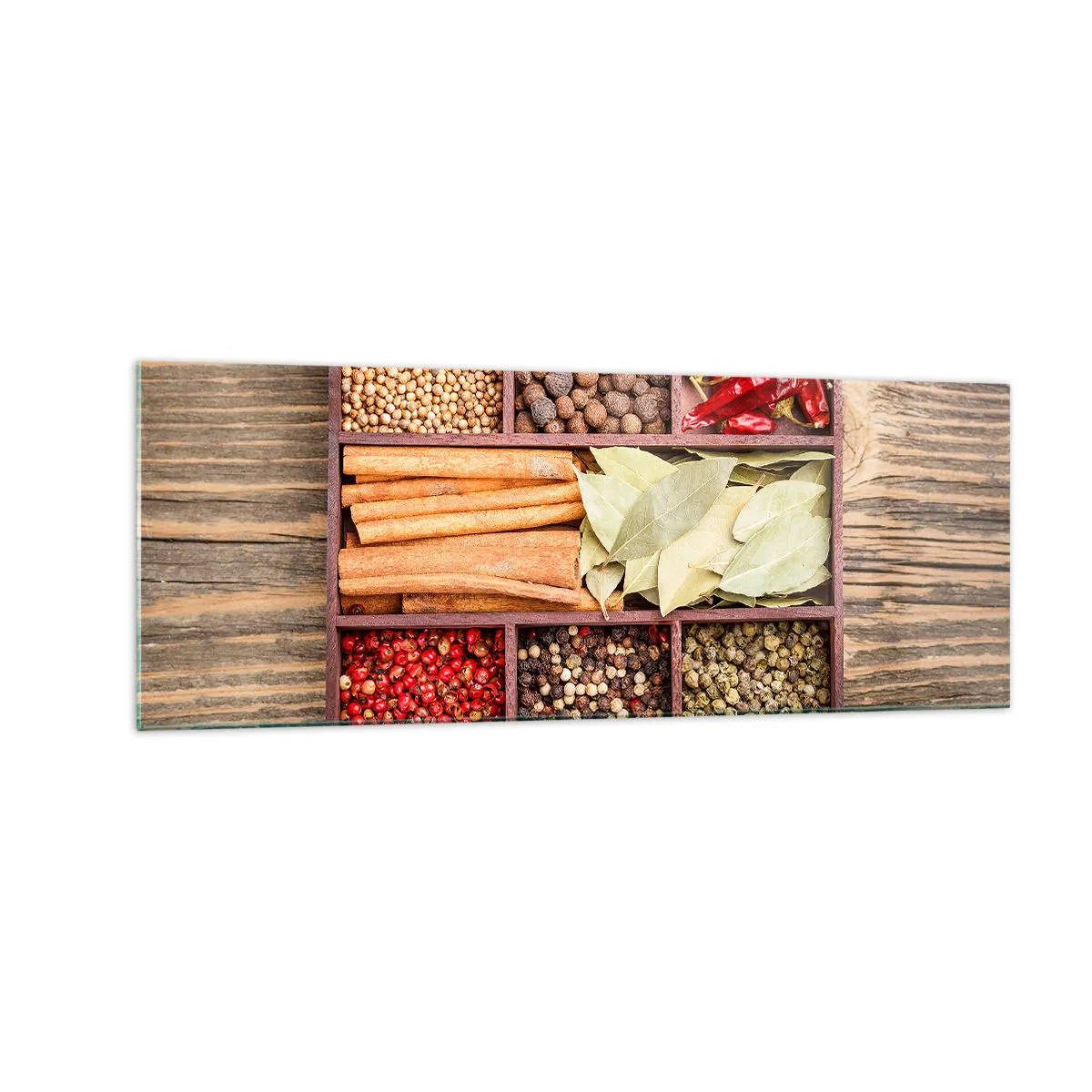 Schilderen op glas - Volgorde van vormen, boeket van aroma's - 140x50 cm