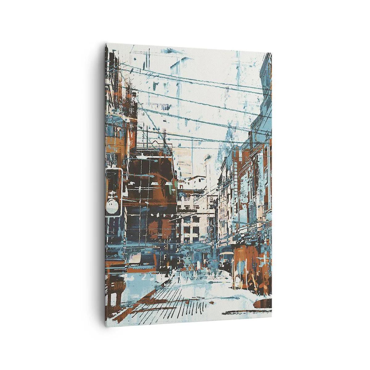 Schilderen op canvas - Een versleten stadspad - 80x120 cm