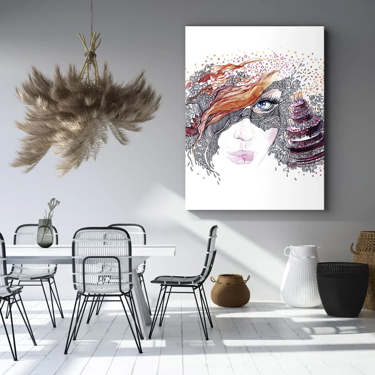 Schilderen op canvas - Elke dag is er een feestdag met haar - 50x70 cm