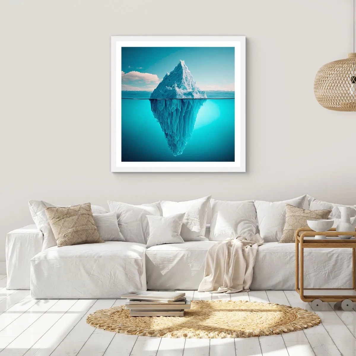 Poster in een witte lijst - Koningin van het ijs - 40x40 cm