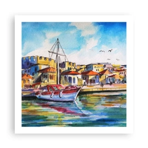 Poster - Regenboogmiddag - 60x60 cm