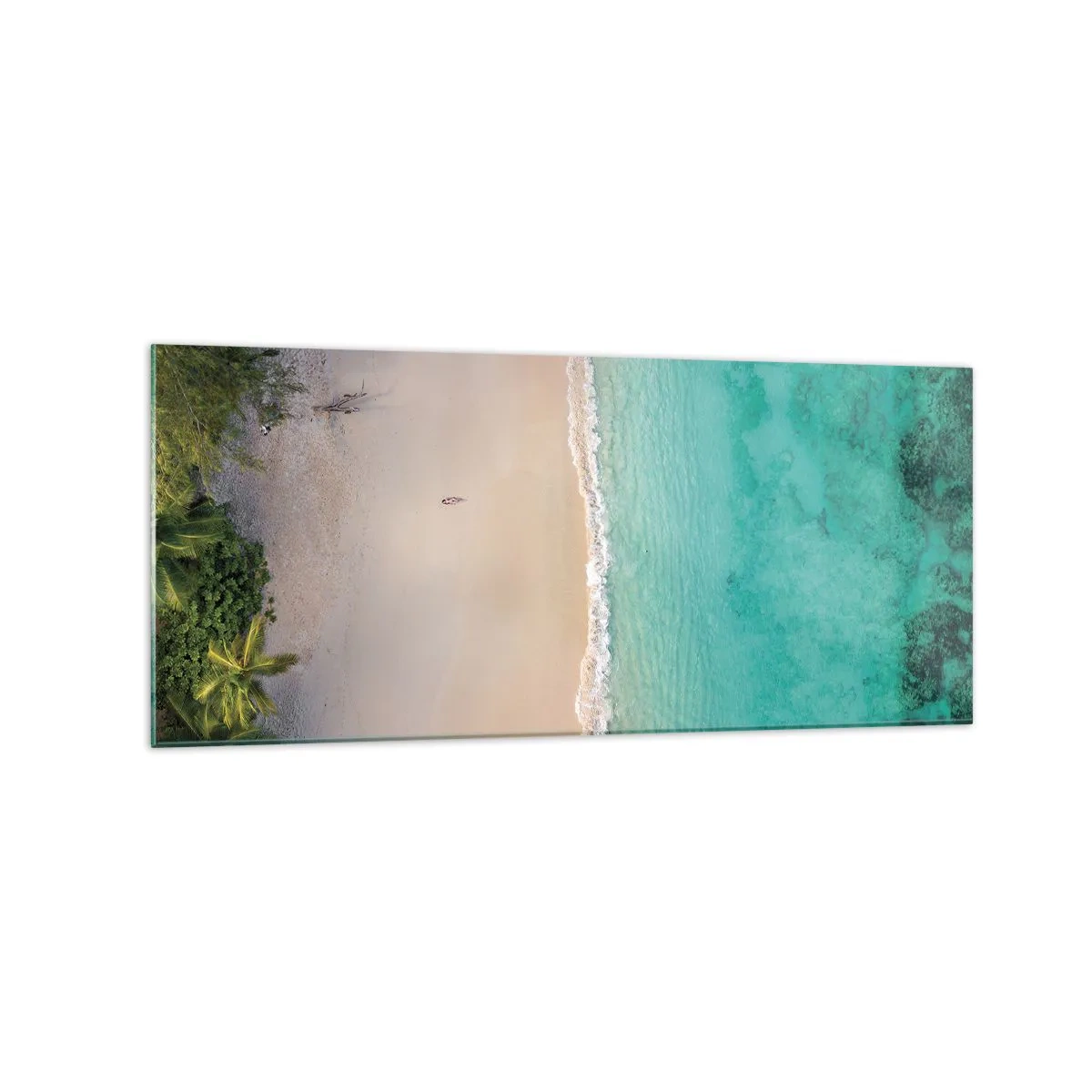 Schilderen op glas - Paradijsstrand - 120x50 cm
