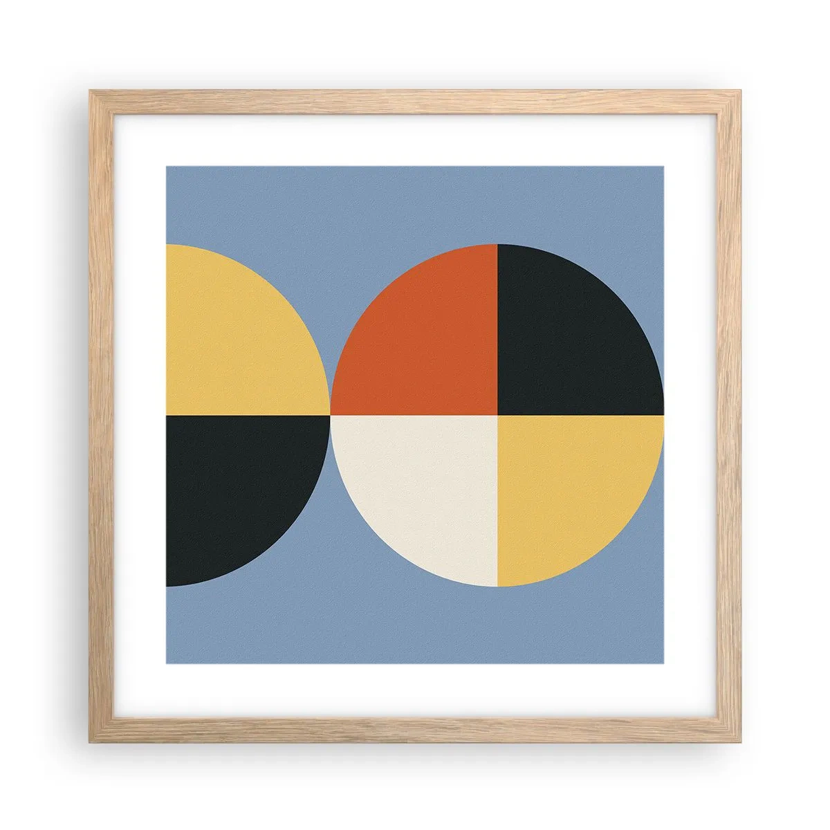 Een poster in een licht eiken lijst - Kijk en tel - 40x40 cm