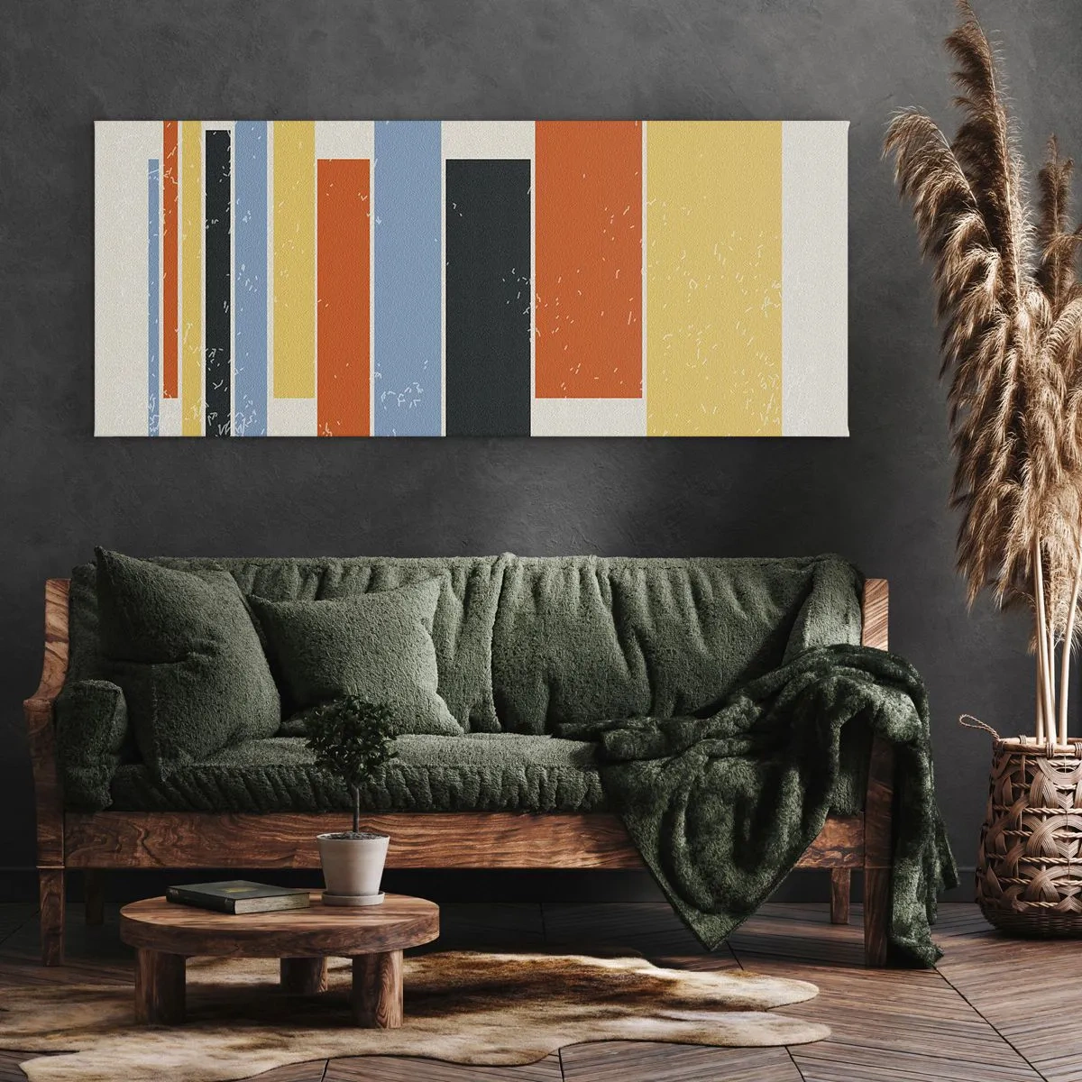 Schilderen op canvas - Muzieknotatie - 100x40 cm