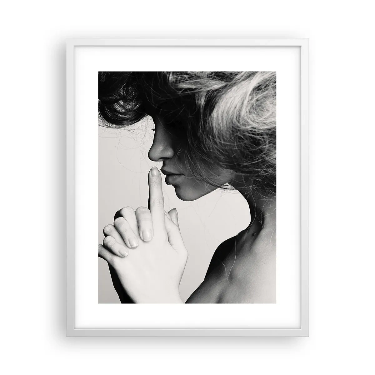 Poster in een witte lijst - Luisteren naar zichzelf - 40x50 cm