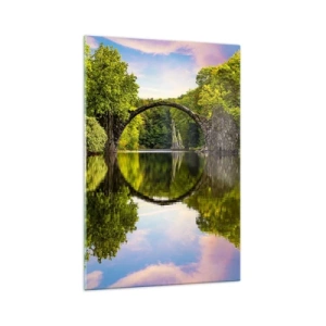 Schilderen op glas - Op de kruising van twee werelden - 70x100 cm