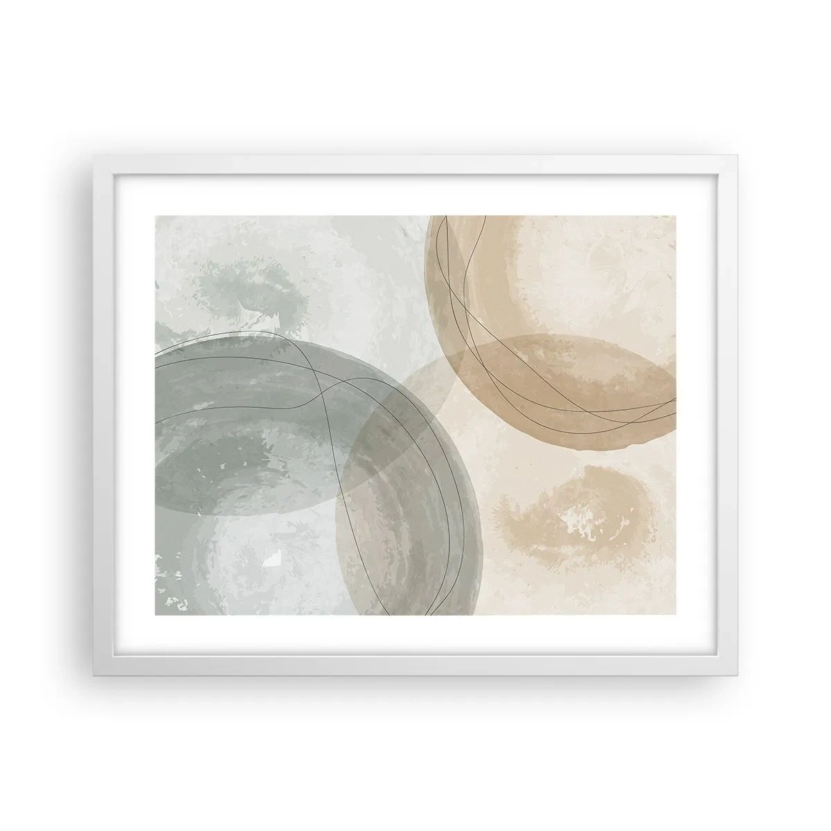 Poster in een witte lijst - Indringende werelden - 50x40 cm