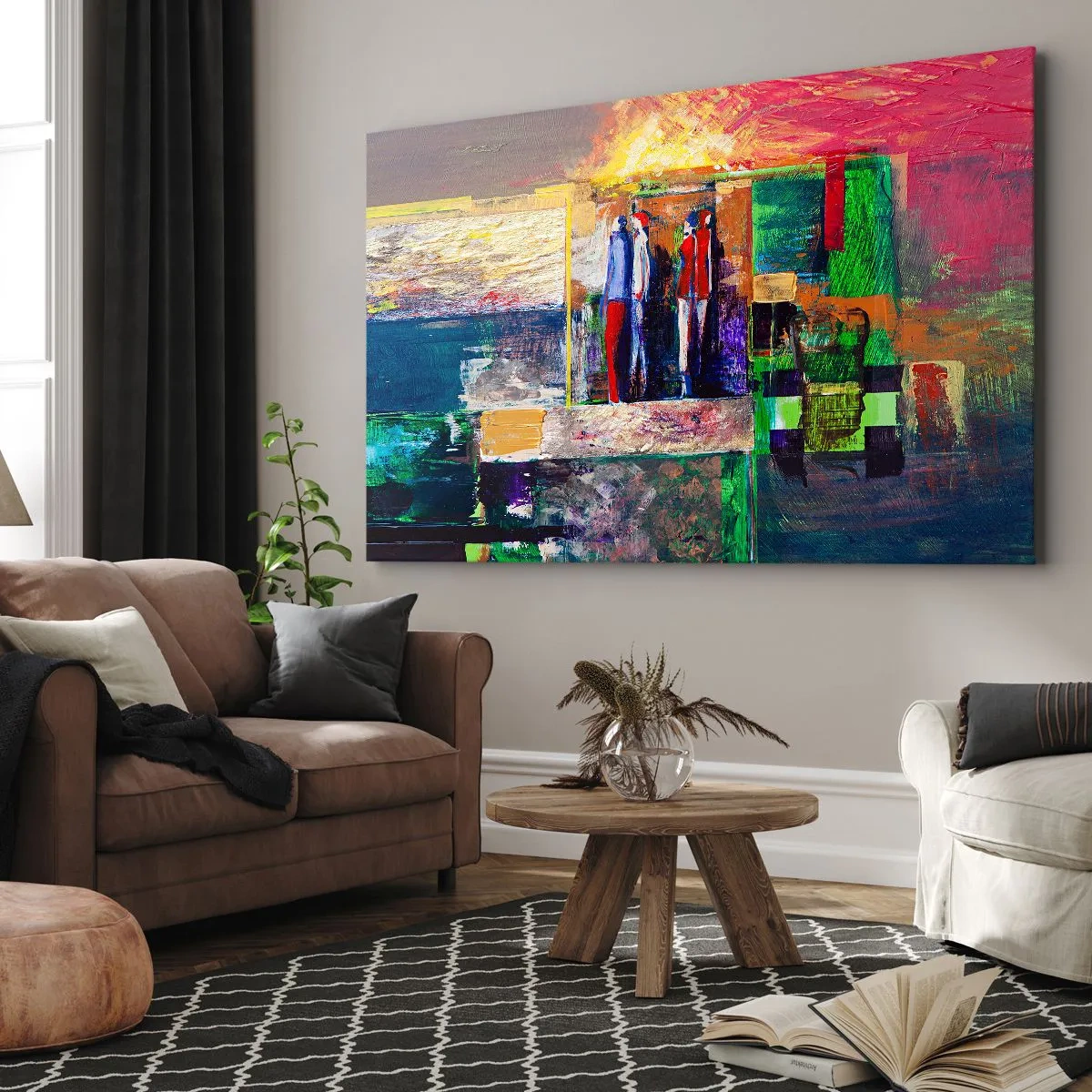 Schilderen op canvas - Relaties en emoties - 120x80 cm
