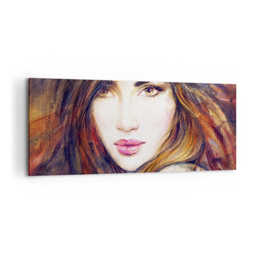 Schilderen op canvas - Een dubbeltje voor je gedachten - 120x50 cm