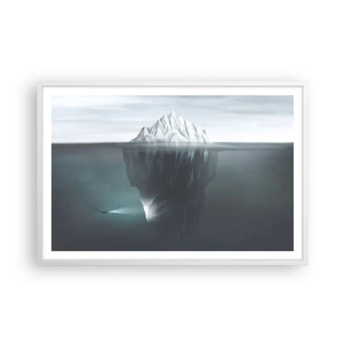 Poster in een witte lijst - Onderwater mysterie - 91x61 cm