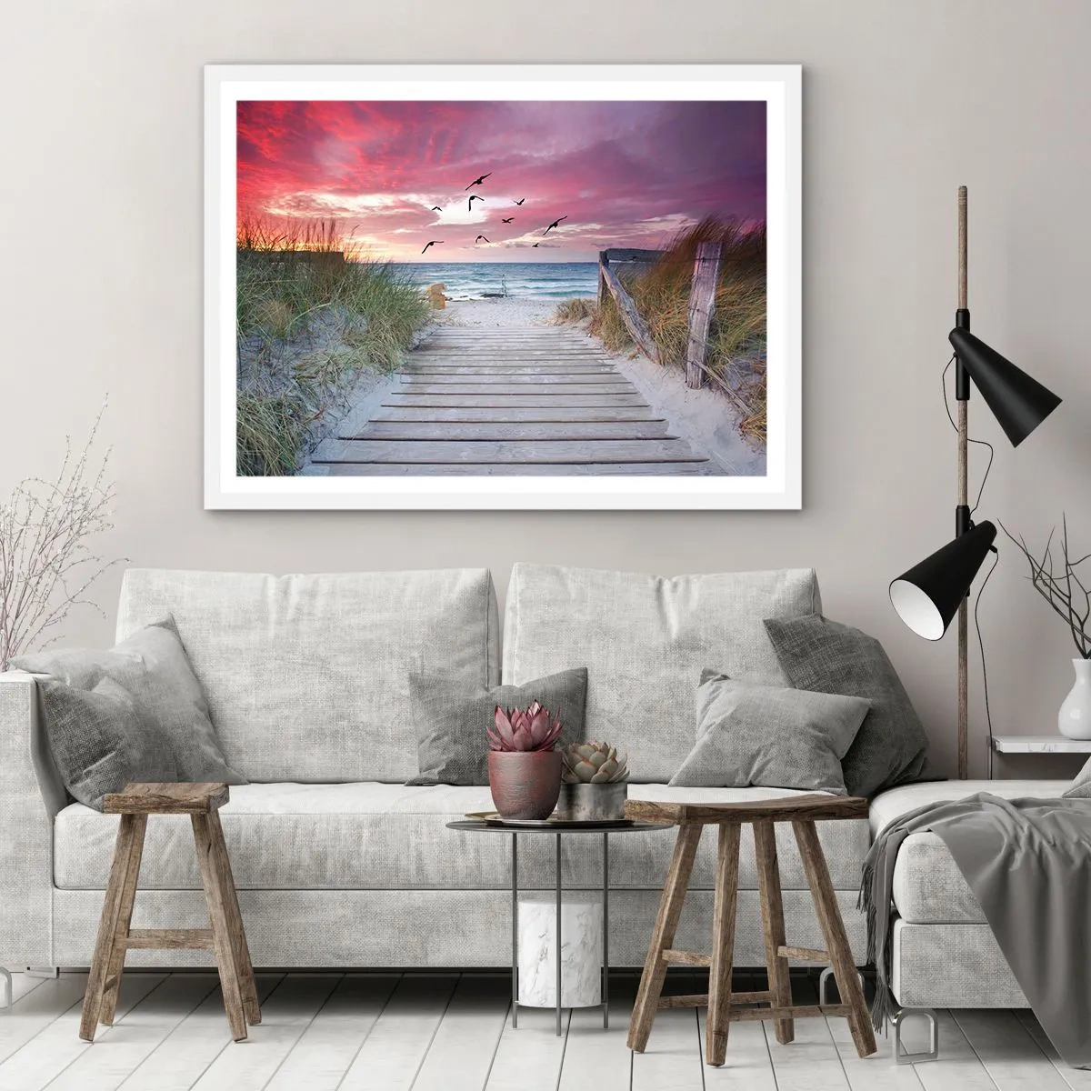 Poster in een witte lijst - Baltische indruk - 40x30 cm