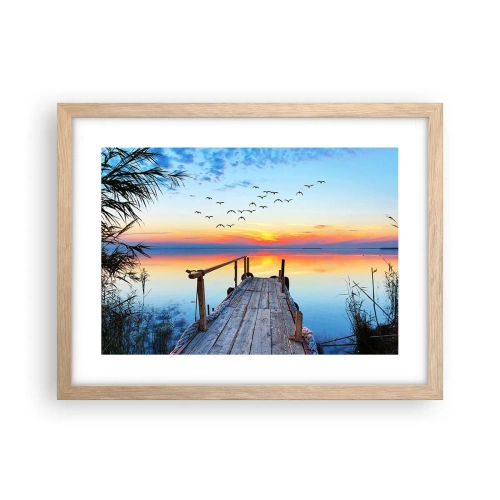Een poster in een licht eiken lijst - Het is tijd om terug te gaan... - 40x30 cm