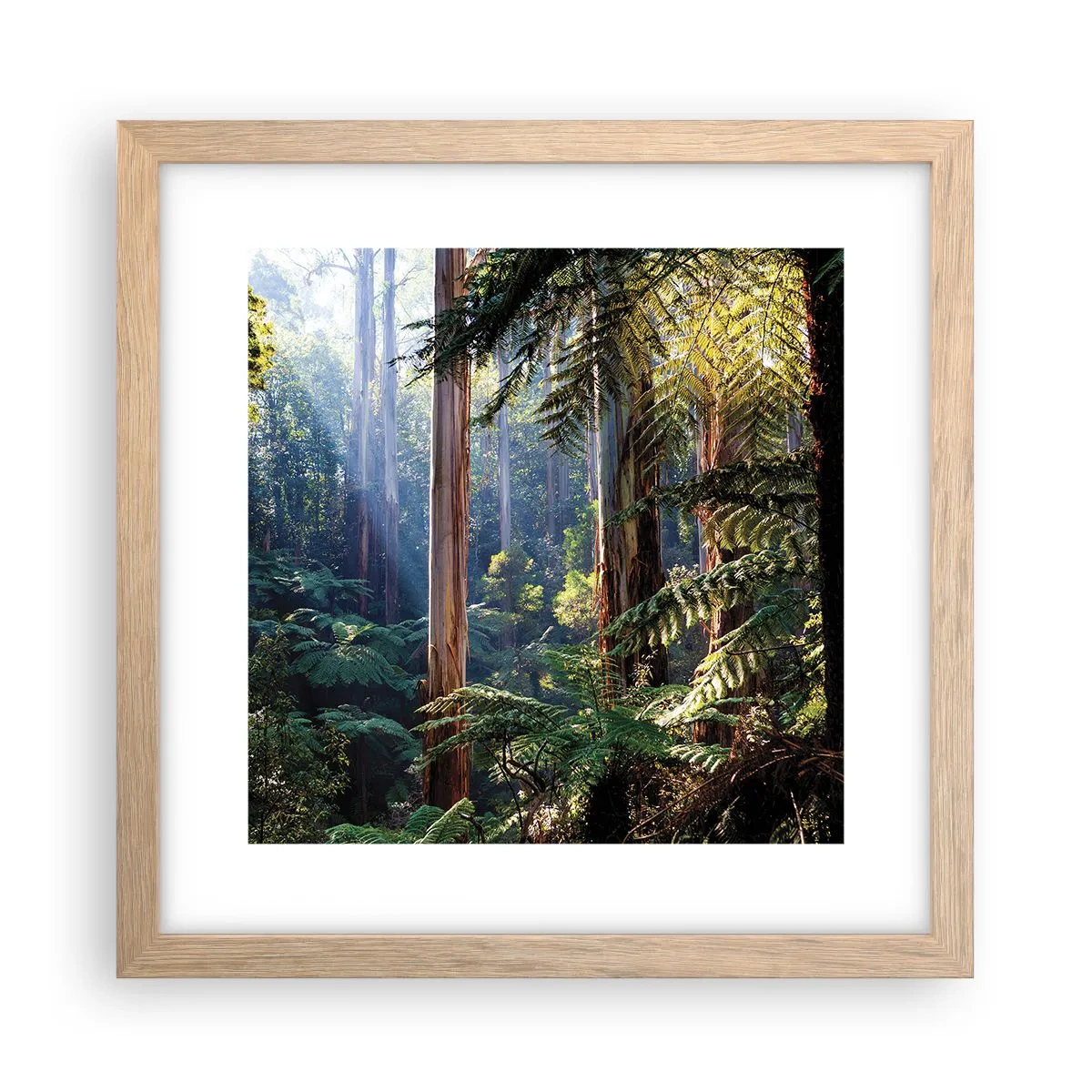 Een poster in een licht eiken lijst - Een bossprookje - 30x30 cm