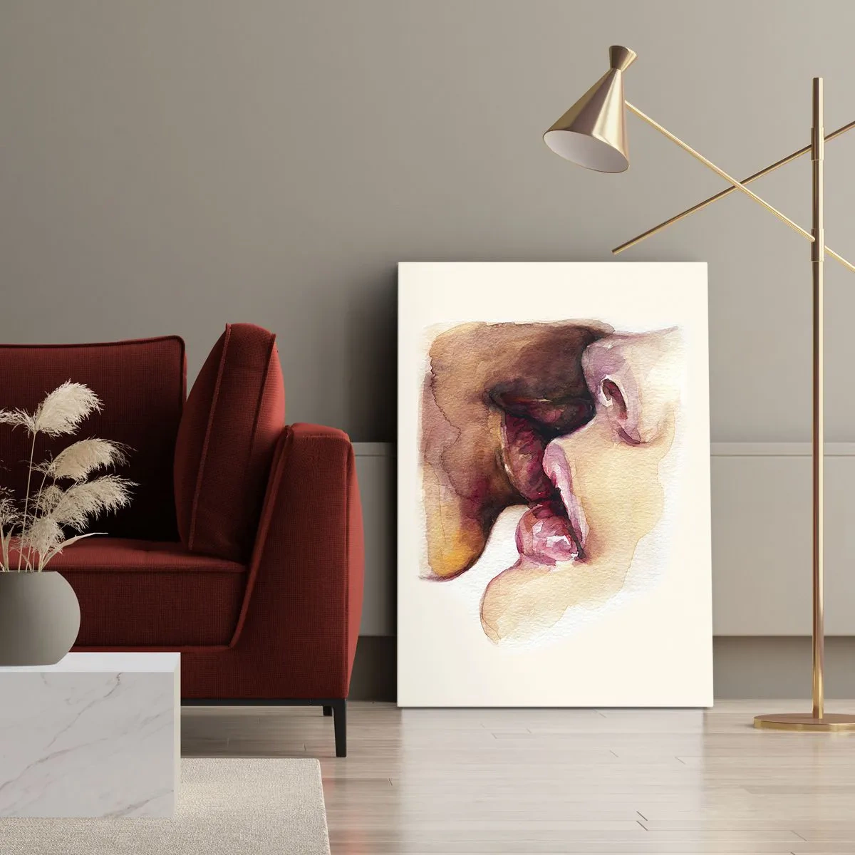 Schilderen op canvas - Zoals dag en nacht, aarde en lucht - 70x100 cm