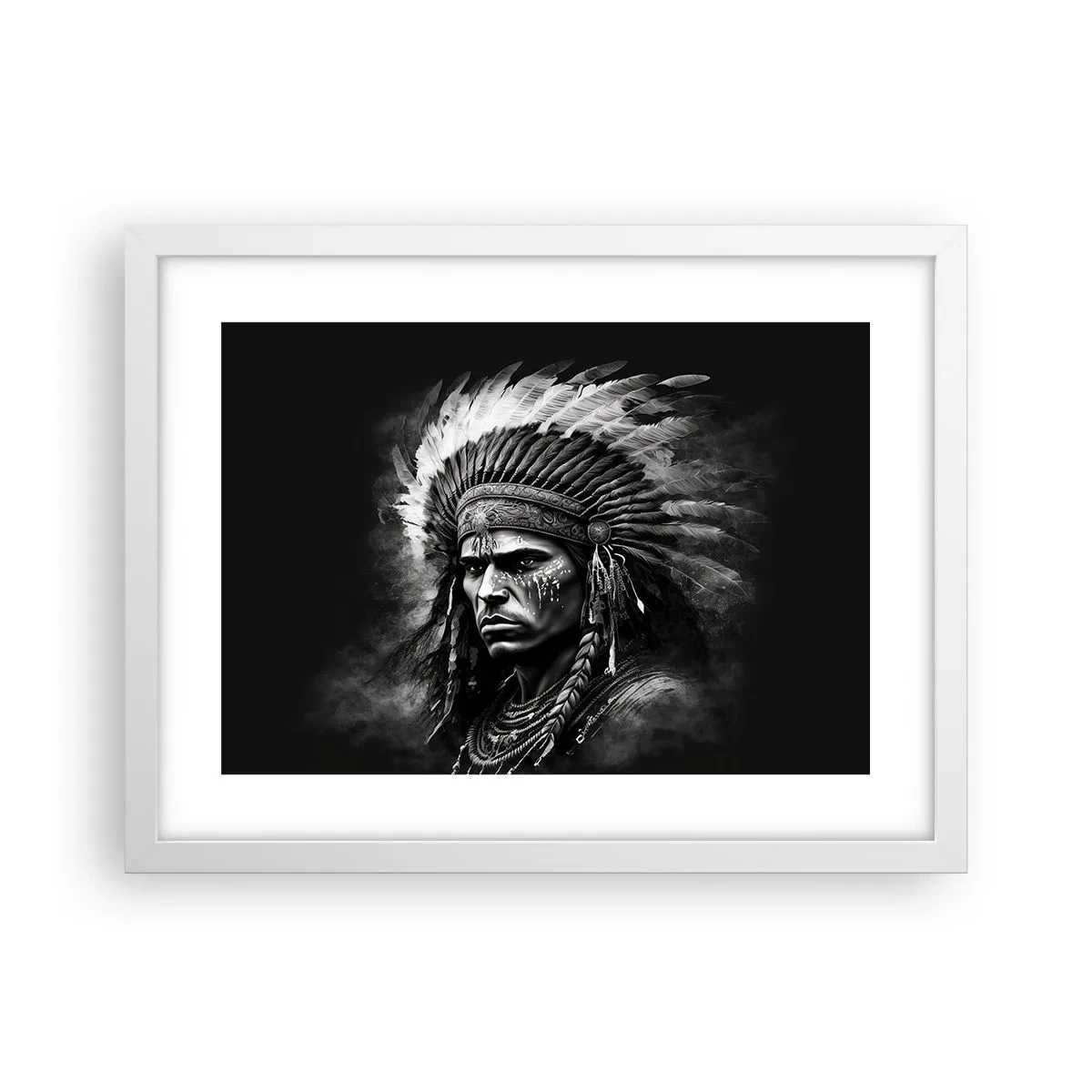 Poster in een witte lijst - Een leider en strijder - 40x30 cm