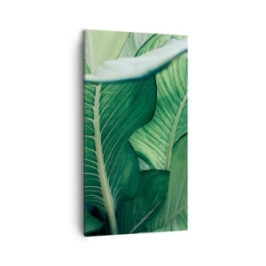 Schilderen op canvas - Intens groen leven - 45x80 cm