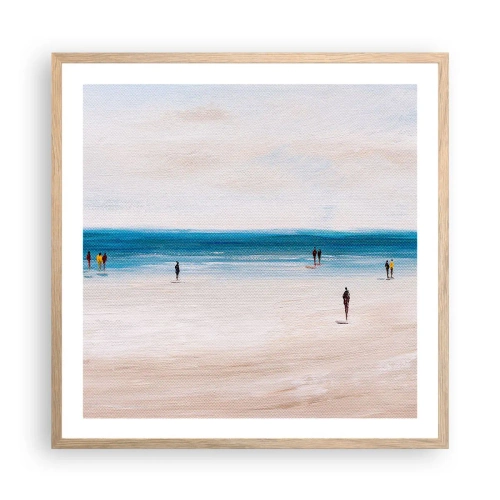 Een poster in een licht eiken lijst - Een natuurlijke behoefte - 60x60 cm