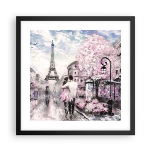 Poster in een zwarte lijst - Hoe verliefd te worden is alleen in ... - 40x40 cm